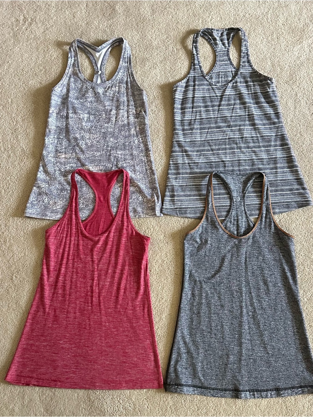 Lululemon raced back tank top bundle size 8